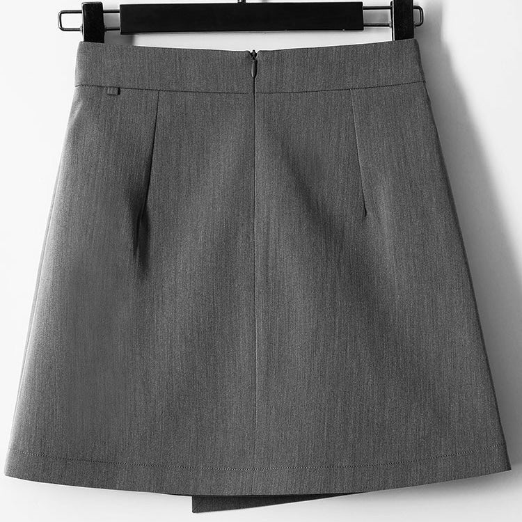 Silver pleated clearance wrap skirt