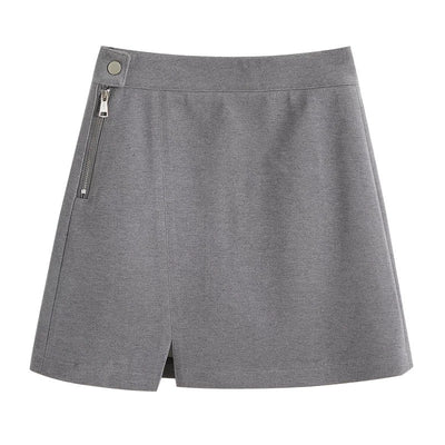 A line side zip skirt