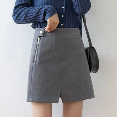 A line side zip skirt